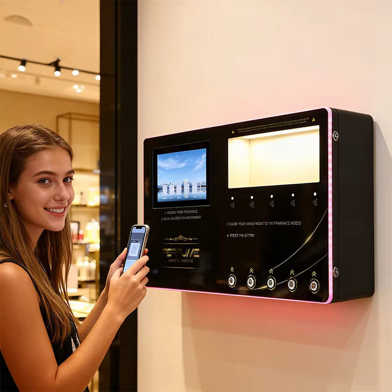 Smart Card Reader - 5-Sprüh-Düsen-Parfümspender-Verkaufsautomat mit Smart-Kartenleser, Bargeld- und Münzannahme,
