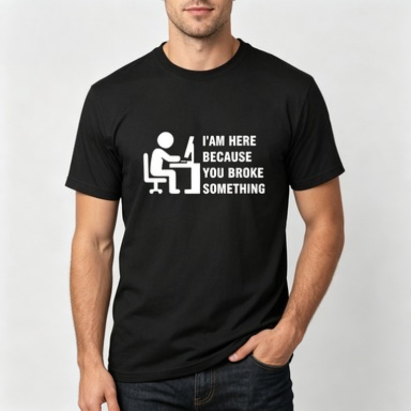 The Office It Tech - Weiches Baumwoll-T-Shirt für Herren, Tech Support,