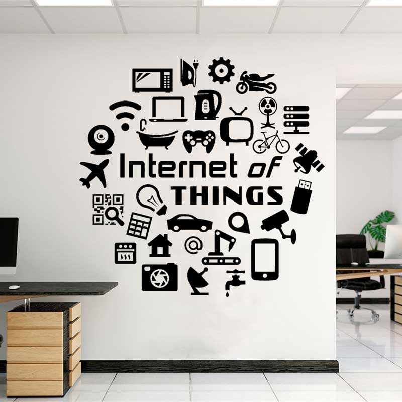 The Office It Tech - Tech Vinyl-Wandaufkleber, Internet der Dinge, High-Tech-IT-Geek,