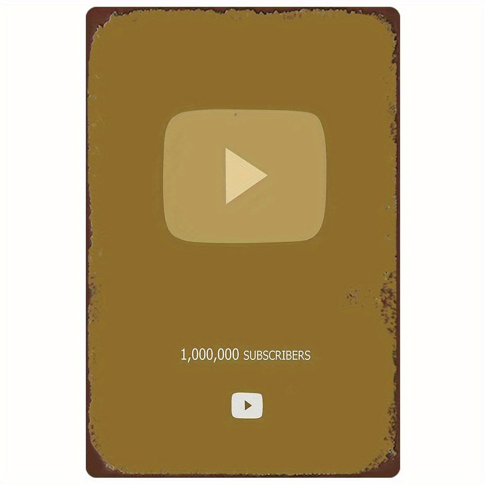 Retro-Metallschild, 2D, flach, – Office Youtuber Bewertung und Preis