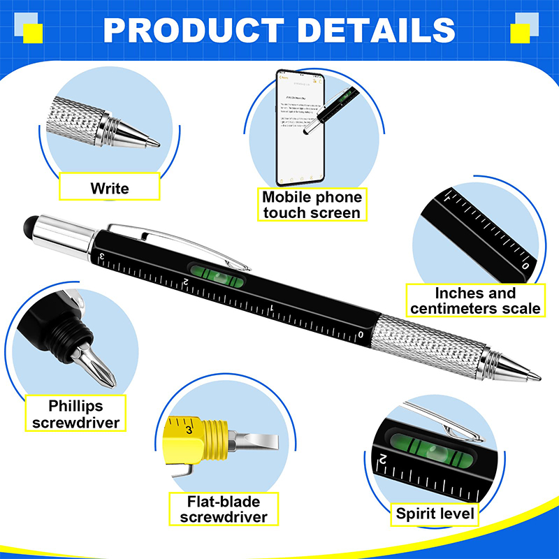 8 Stück 6-in-1-Multitool-Stift – Office Tech Products Bewertung und Preis